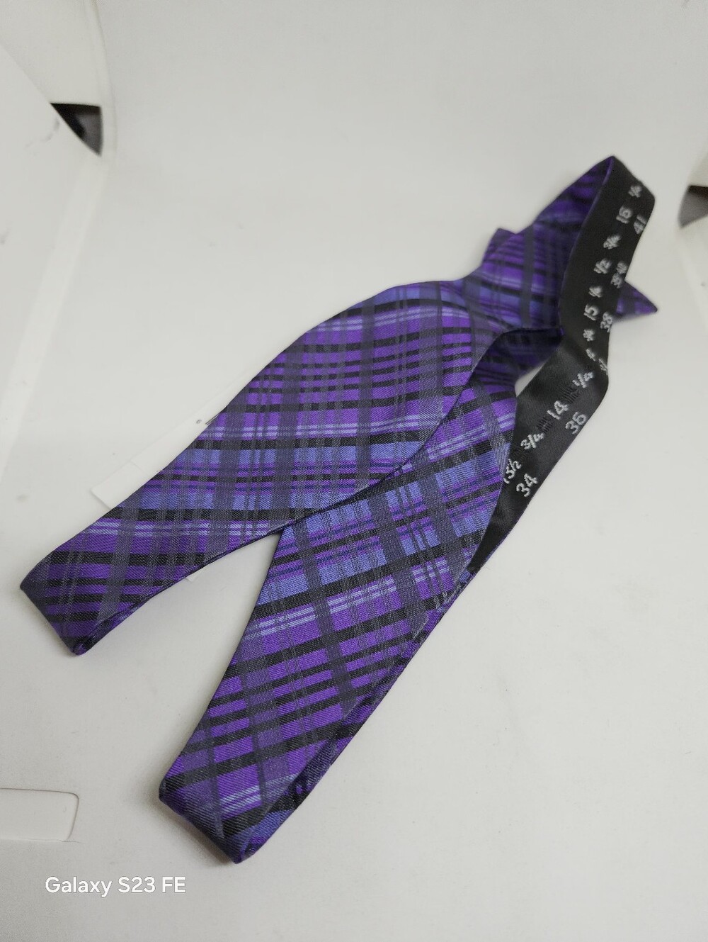 New Purple Plaid Men's Tie - Classic Pattern